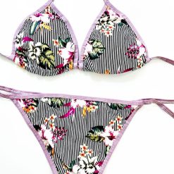 مایو بیکینی دو تکه زنانه مدل جنگل بالی مدل راه راه