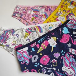 شورت تک نخ پنبه زنانه مدل یونیکورن سرمه ای