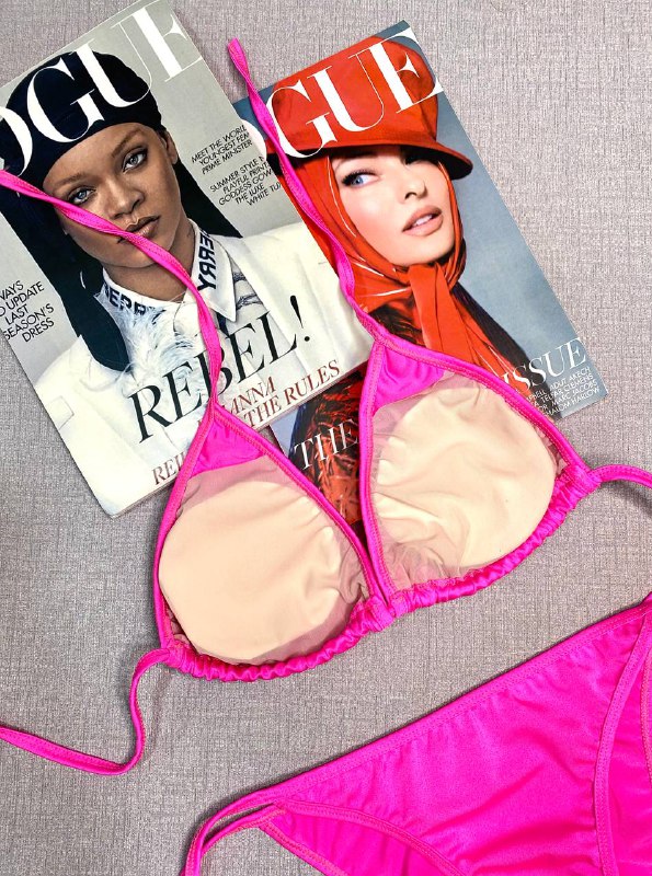 مایو بیکینی دو تکه زنانه مدل انجل سرخابی