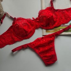 ست شورت و سوتین تورگاز ژوبین مدل اردیبهشت قرمز