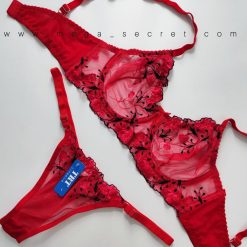 ست شورت تانگا و سوتین زنانه تورگاز مدل شراره برند TRT