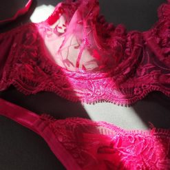 ست شورت و سوتین تورگاز برندTRT مدل گل ایتالیا صورتی