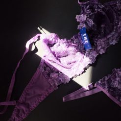 ست شورت و سوتین تورگاز برندTRT رنگ بنفش