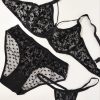 ست سه تکه شورت و سوتین زنانه ژوبین مدل گل وحشی