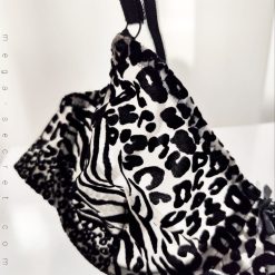 ست شورت و سوتین تور مخمل برند ژوبین مدل صحرای آفریقا سفید