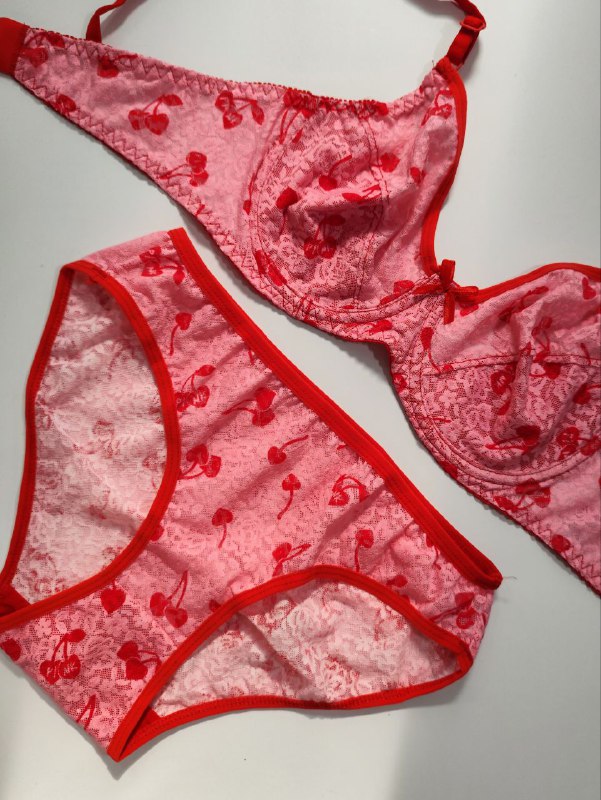 ست شورت و سوتین برند ژوبین مدل درخت آلبالو