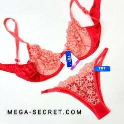 ست شورت و سوتین زنانه تورگاز TRT مدل شعله نارنجی