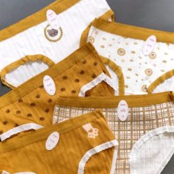 شورت نخی کبریتی زنانه مدل پیشی (پک سه عددی) زرد