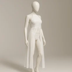 لباس خواب بلند زنانه شباهنگ مدل مه‌سفید