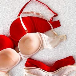 ست شورت و سوتین اسفنجی زنانه مدل لونا قرمز