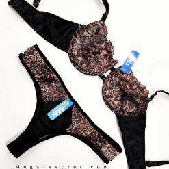 ست شورت و سوتین زنانه تورگاز TRT مدل لئو طرح پلنگی