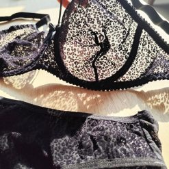 ست سه تکه شورت و سوتین توری برند ژوبین مدل تایگر