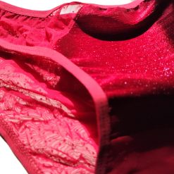 ست شورت و سوتین زنانه مخمل براق ژوبین مدل نیلی قرمز