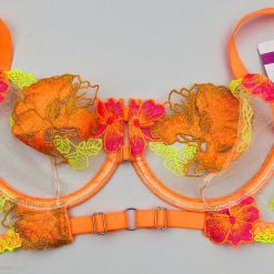 شورت و سوتین زنانه شیشه ای TRT مدل خزان نمای نزدیک