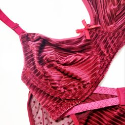 ست شورت و سوتین زنانه کبریتی مدل کوکب خانم زرشکی