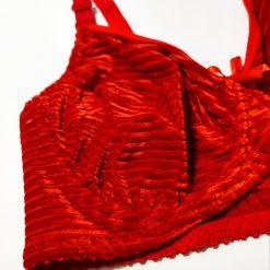 ست شورت و سوتین زنانه کبریتی مدل کوکب خانم فنردار قرمز