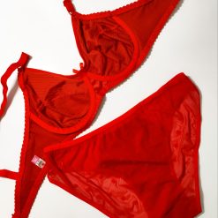 ست شورت خال خالی و سوتین زنانه کبریتی مدل کوکب خانم