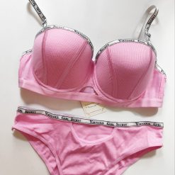 ست شورت و سوتین زنانه اسفنجی کبریتی مدل Virtuous صورتی