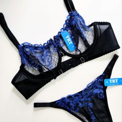 ست شورت و سوتین زنانه تورگاز TRT مدل بلوبری مشکی