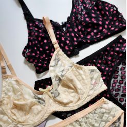 ست شورت و سوتین زنانه تورگاز ژوبین مدل اشکی رنگی