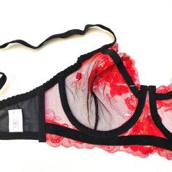 ست شورت و سوتین فنردار تورگاز زنانه برند TRT مدل آتش سرخ