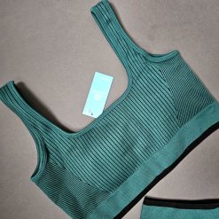 مایو دو تیکه زنانه وارداتی برند CUPSHE مدل جید دریا نیم تنه و شورت