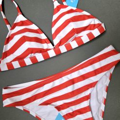 مایو بیکینی دو تیکه زنانه وارداتی برند CUPSHE رنگ قرمز سفید