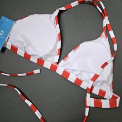 مایو بیکینی دو تیکه زنانه وارداتی برند CUPSHE مدل موج قرمز مدل گره ای