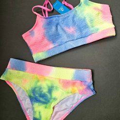 مایو بیکینی دو تیکه زنانه وارداتی برند CUPSHE مدل Marshmallow آبرنگی