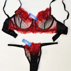 ست شورت و سوتین تورگاز زنانه برند TRT مدل آتش سرخ