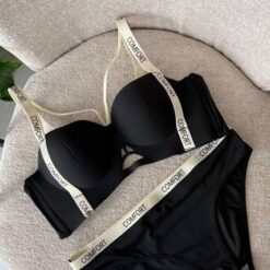 ست شورت و سوتین زنانه اسفنجی وارداتی مدل COMFORT X مشکی
